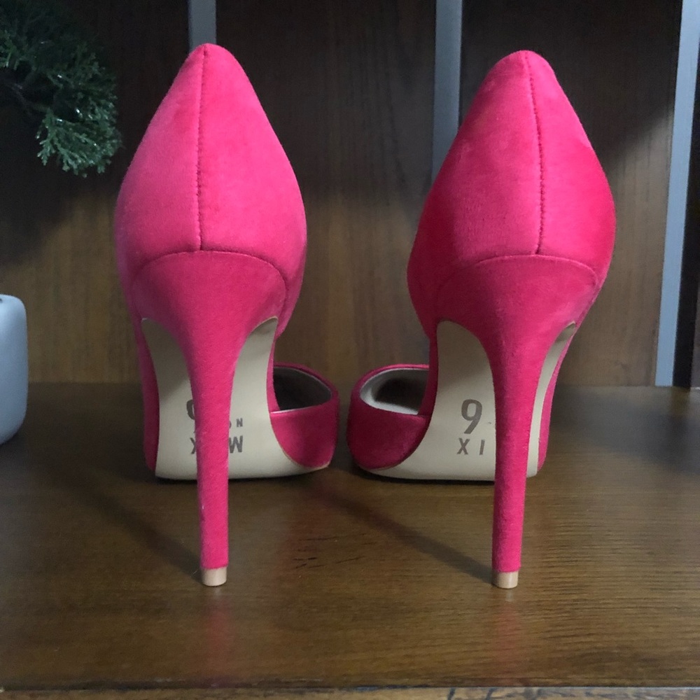 Mix No. 6 Hot Pink Faux Suede Stilettos 4” Heel Size 6.5 NWOB - Picture 8 of 9